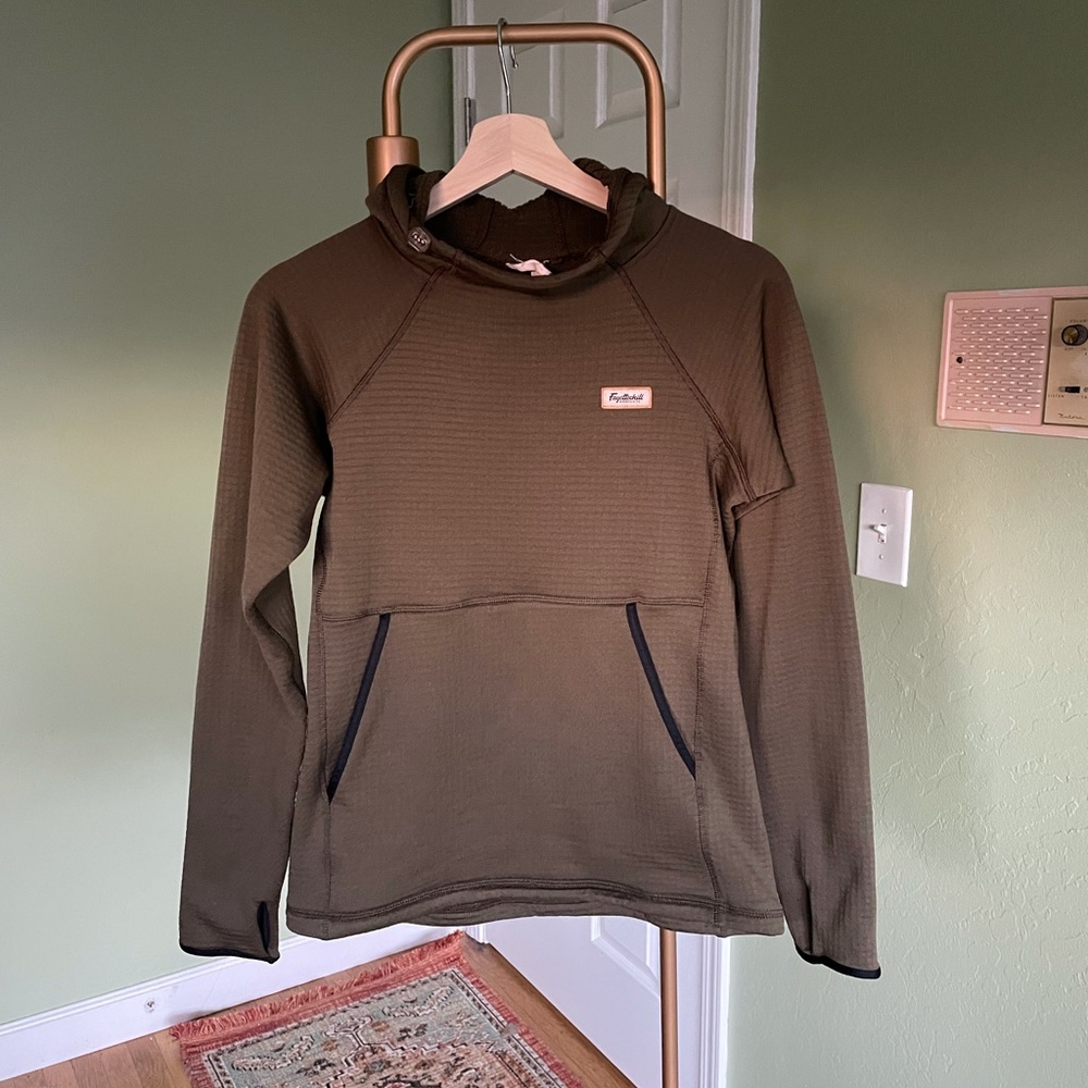 fayettechill women's powergrid fleece size xs in pine green